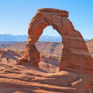 The "Delicate Arch" rock formation in the Moab desert, Utah.