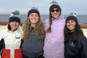 Left to right: Professor Véronique Bugnion, Anne Spencer Pratt, Christine Boucher, and Fatima Malik.