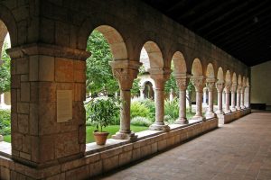 A courtyard at the Cloisters.