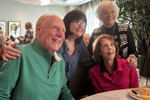 Osher at JHU 40th Anniversary celebration, left to right, Ed Klein, Kathy Cooke, Janet E. Brady, and Janet F. Brady.