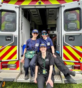 Ava Movahed Abtahi (top right) with fellow COVID medical responders.