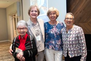 Left to right: Ginny Schultz, Susan Howard, and other Osher directors.